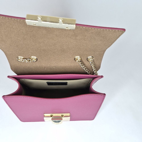 Furla Venere Mini Bag new, raspberry leather crossbody