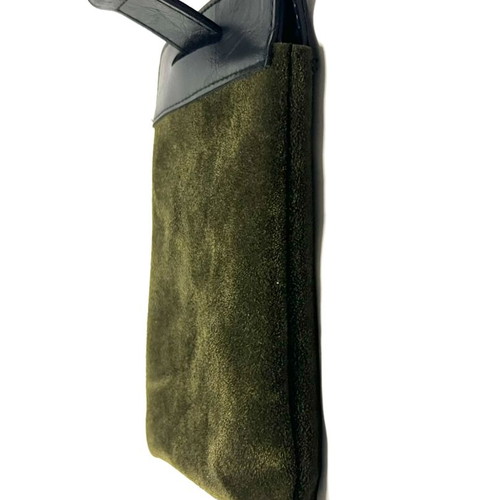 Paco Rabanne small suede green purse used
