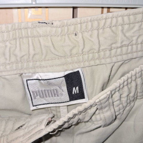 Puma bermuda shorts used, beige, 100% cotton, size M