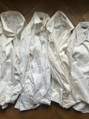 Γυναικεία πουκάμισα λευκά μεταχειρισμένα, πακέτο 4, ρετρό vintage