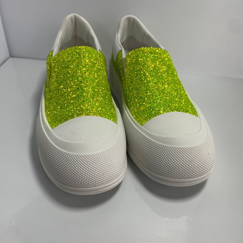 Alexander McQueen slip on sneakers, like new, size 37, green