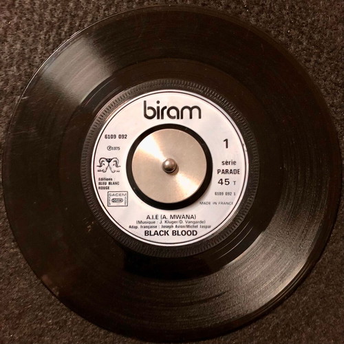 Black Blood A.I.È (A. Mwana) 7" vinyl, 45 RPM, single used