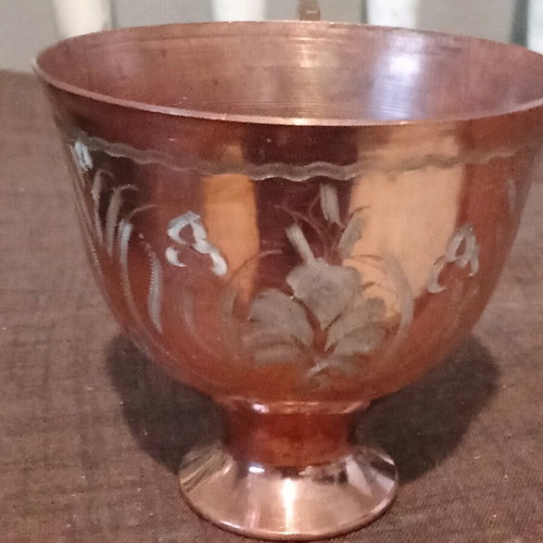 Copper coffee set like new, set of four cups