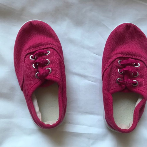 Slazenger baby canvas shoes fuchsia new EU 22 UK 5