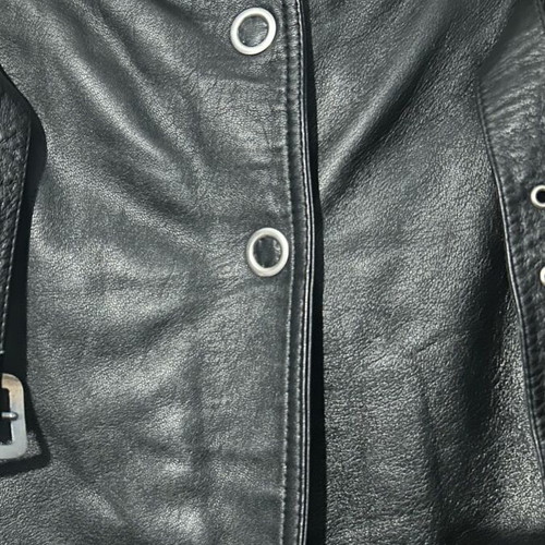 Black leather skirt used size M/L missing fur part