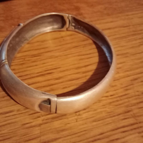 Silver 925 bracelet with 14k gold and diamonds used
