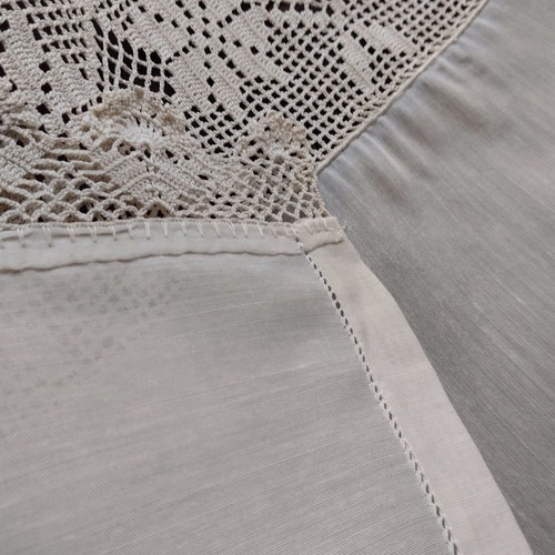 Handmade embroidery new, beige, 125x45 cm