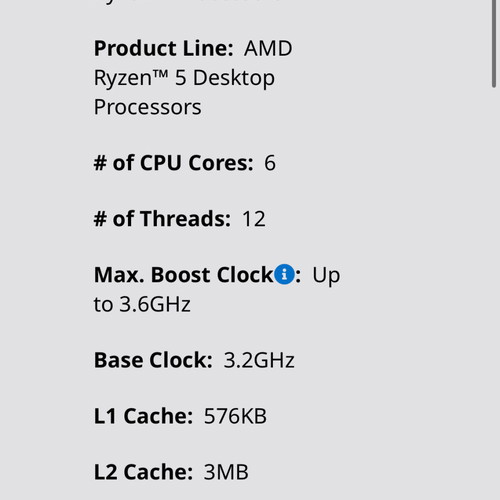 AMD Ryzen 5 1600 used with cooler
