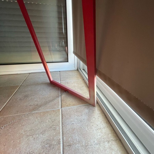 Kare design floor mirror used, red