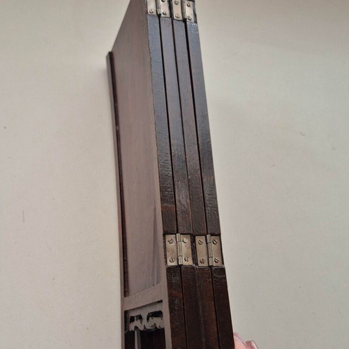 Mini tabletop wooden paravan decorative from Japan used