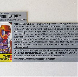 GI Joe "Annihilator" (1989) (US) (Badly Cut)