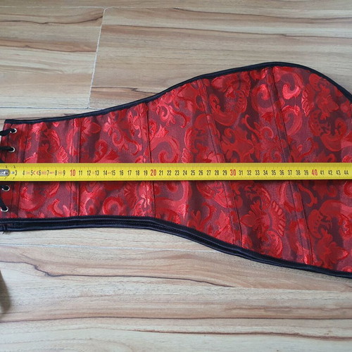 Red Gothic Corset XL/XXL/XXXL like new with floral baroque motif