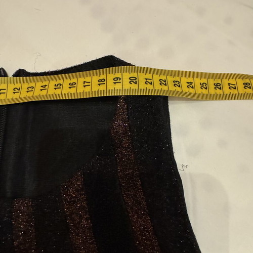 Day dress Small like new, black with metallic stripes
