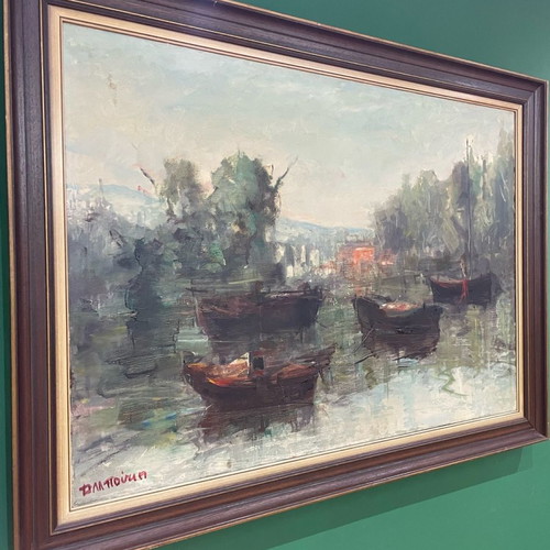 Artwork by Dora Bouki featuring Ships, new, framed