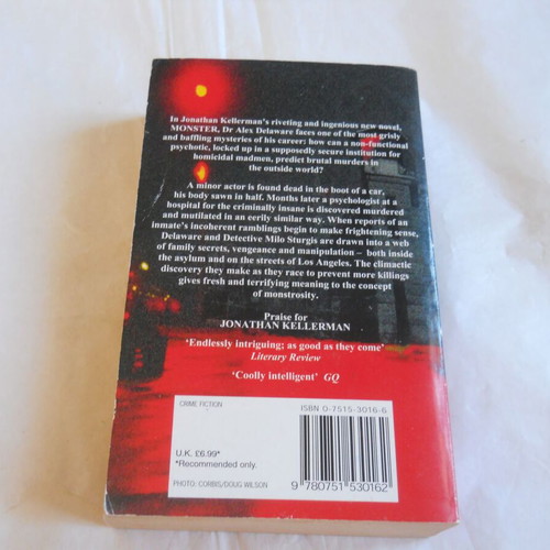 Monster Jonathan Kellerman used paperback book novel in English