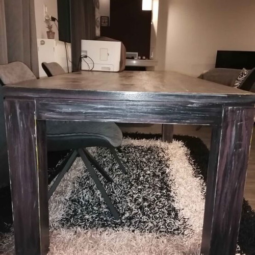 Wooden dining table rustic industrial style like new