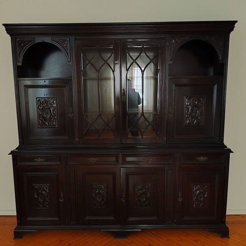 Handmade walnut wood cabinet used from 1962