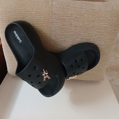 Sabino black slippers size 38