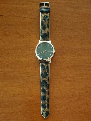 Giorgie wristwatch with leopard strap new, women's