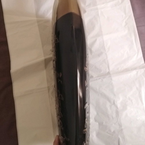 Large luxury ceramic decorative vase 55x40 cm black and gold like new