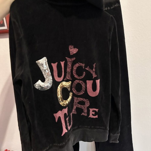 Juicy Couture velour kids set black with sequins, age 12