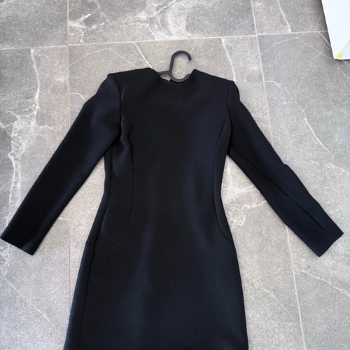 Dress Zara premium new, warm with shoulder pads, perfect fit, black, size S