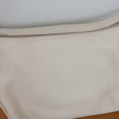 Longchamp shoulder bag used, white leather, soft quality