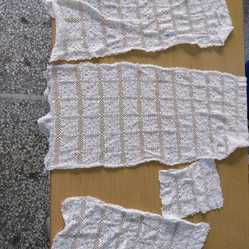 Crochet lace set of 5 pieces white, like new