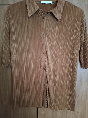 Mango women's shirt medium brown like new unworn