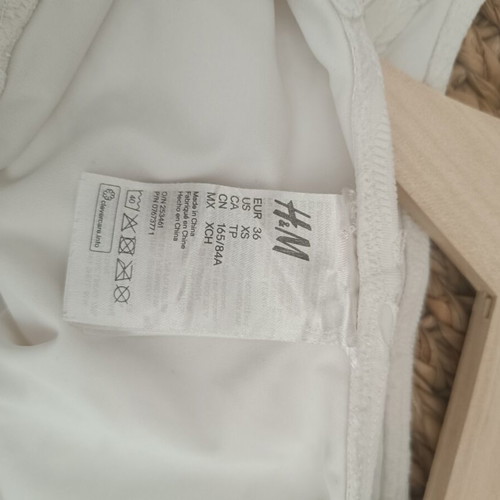 H&M One-Piece Swimsuit white like new, size S