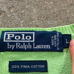 Ralph Lauren V-neck sweater L light green purple pony