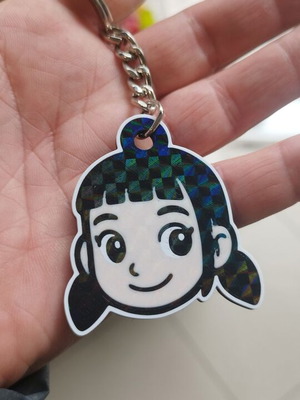 3D Printed Holographic Keychain K-pop Demon Hunters Zoey made to order