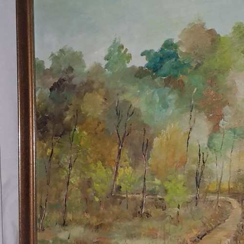 Large oil painting on canvas like new, signed artwork 76×56 cm