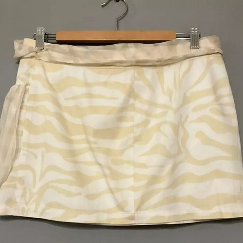 Vintage Iceberg mini skirt used, white and beige