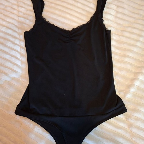 Attrattivo bodysuit new black with lace size Large