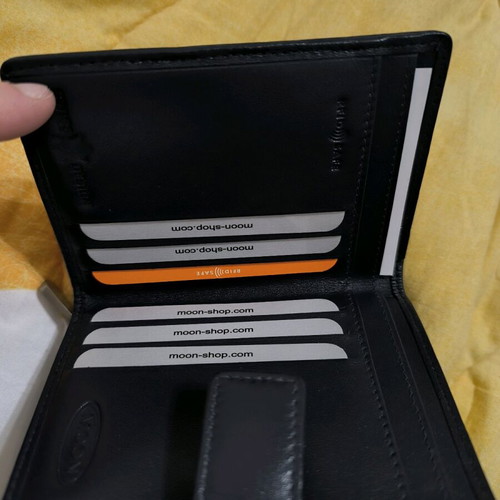 Leather wallet new multicolor with many slots Moon