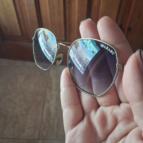 Sunglasses used, gold and blue unisex