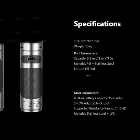 Zero G mod by Aspire x Noname like new without atomizer