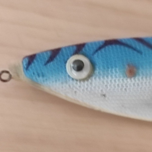 Squid jig artificial bait with hooks fish blue 10g 10cm used