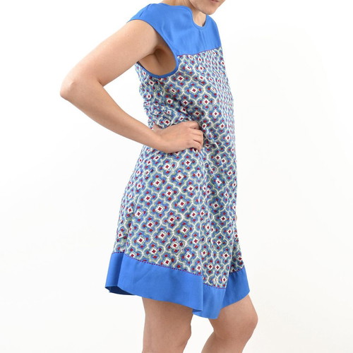 Boho dress like new, cotton with ethnic print, size small - medium