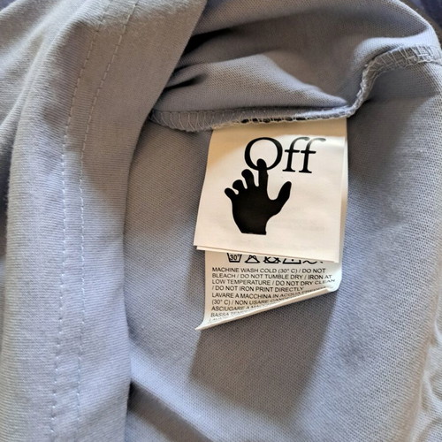 Off White men's t-shirt like new, blue turquoise, XL