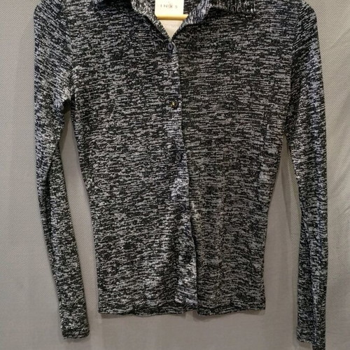 Evening blouse new, size S, black with silver thread