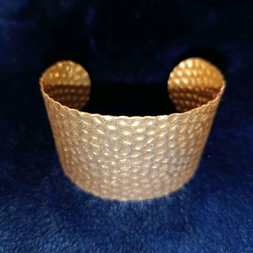 Bracelet new hammered steel gold color