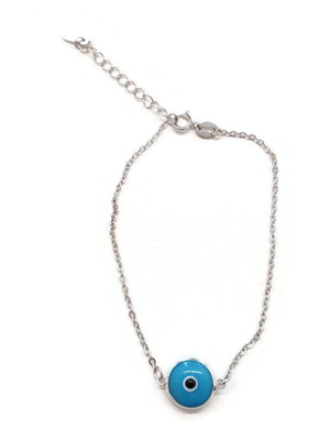 Ασημένιο βραχιόλι μάτι 925 καινούργιο με τυρκουάζ