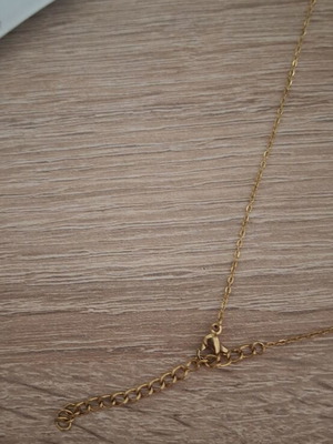 Stainless steel necklace in gold color with name 'Eirini'
