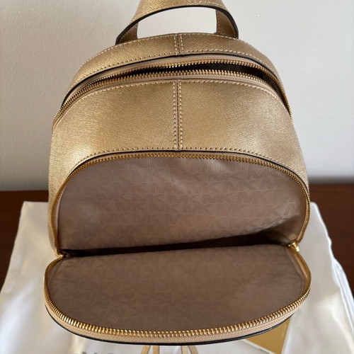 Michael Kors Rhea Medium backpack like new, gold