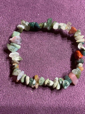 Moss Agate authentic elastic bracelet