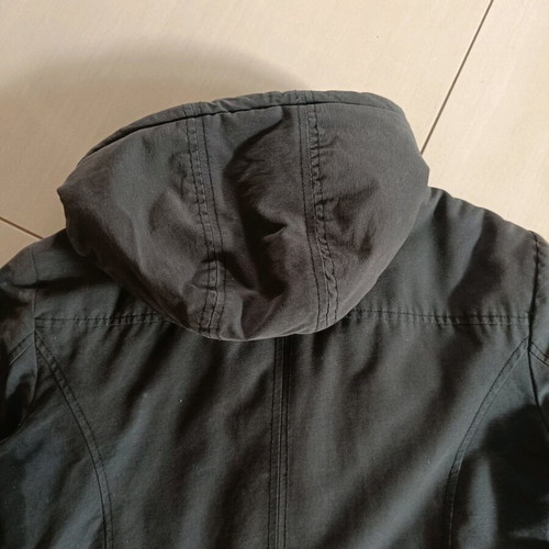 Bershka women's long jacket used, gray, size Medium