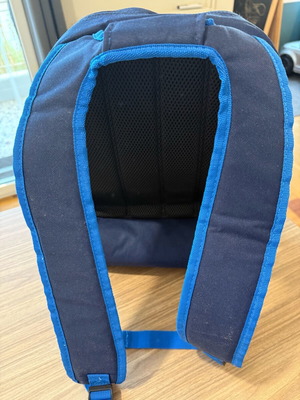 Roly backpack like new, blue, practical size with multiple compartments