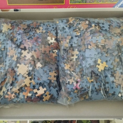 Ravensburger Puzzle "The kiss" used, 2 x 1000 pieces